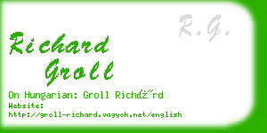 richard groll business card